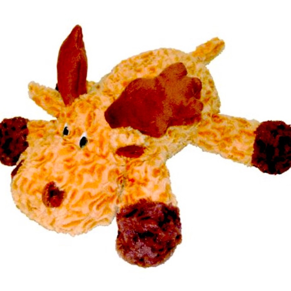 Patchwork Pet Swirl Moose 8Inch Squeak Toy For Dogs